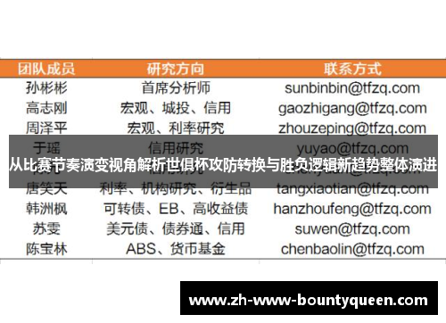 从比赛节奏演变视角解析世俱杯攻防转换与胜负逻辑新趋势整体演进